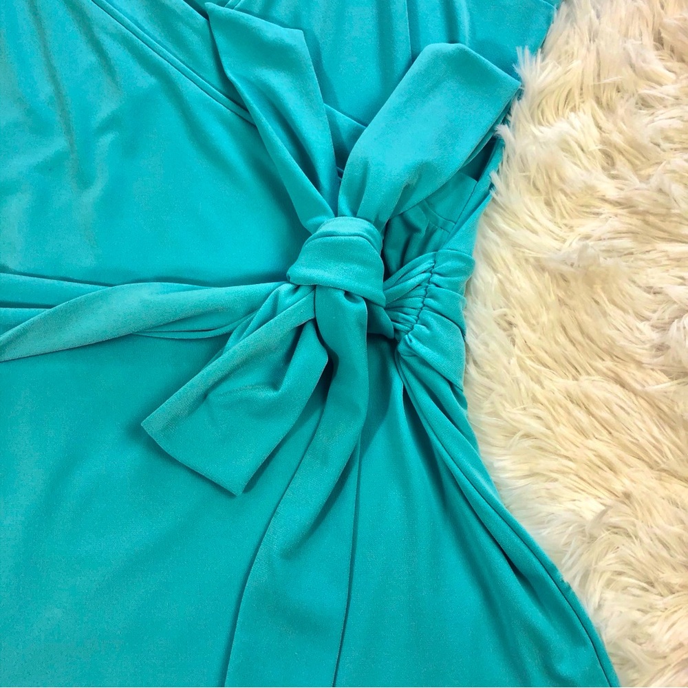 Ann Taylor Loft Turquoise Faux Wrap Top - Picture 3 of 16